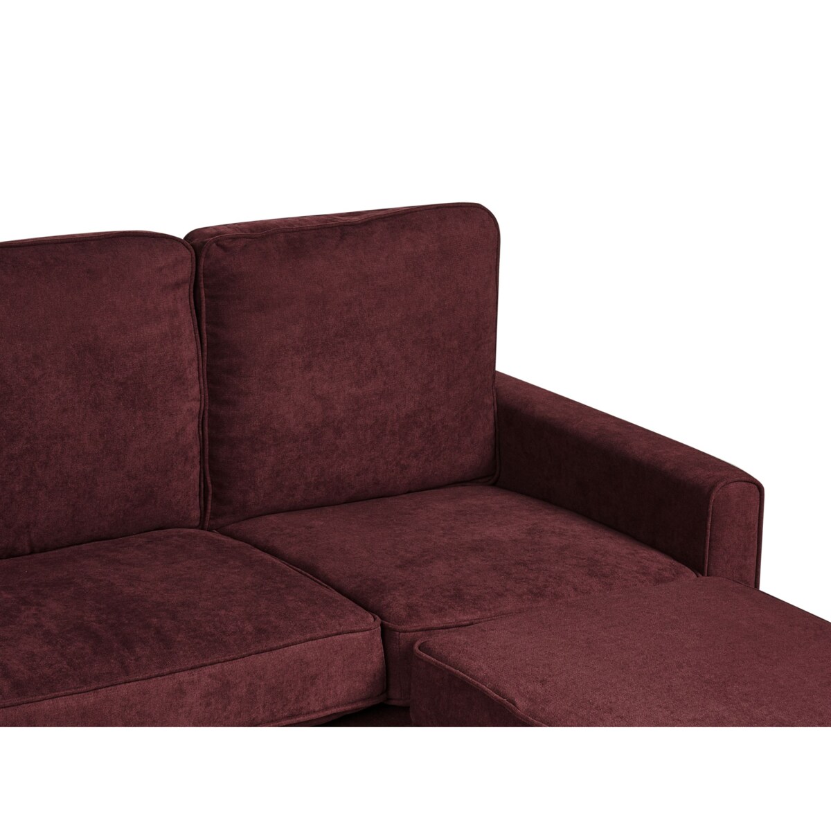 Sofa dla 3 osób AVESTA Burgundowy z otomaną