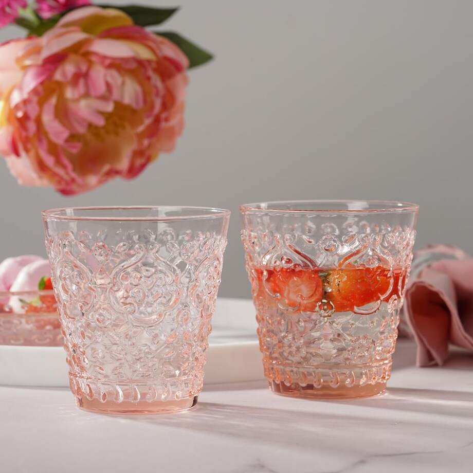 VILLA ITALIA Szklanka różowa 270 ml MILVA