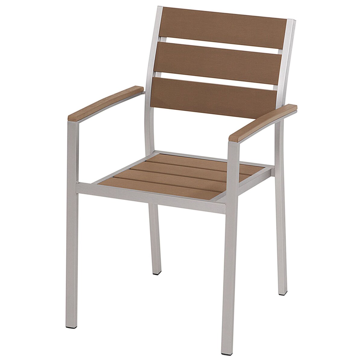 Zestaw 6 krzeseł ogrodowych brązowy VERNIO