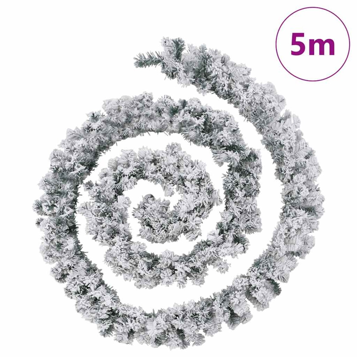 vidaXL Girlanda świąteczna z diodami LED, zielona, 5 m, PVC