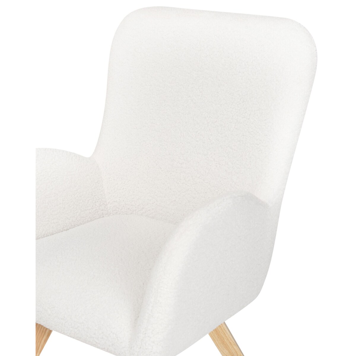 Fotel Boucle Biały BJARN