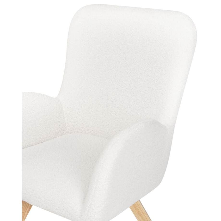 Fotel Boucle Biały BJARN