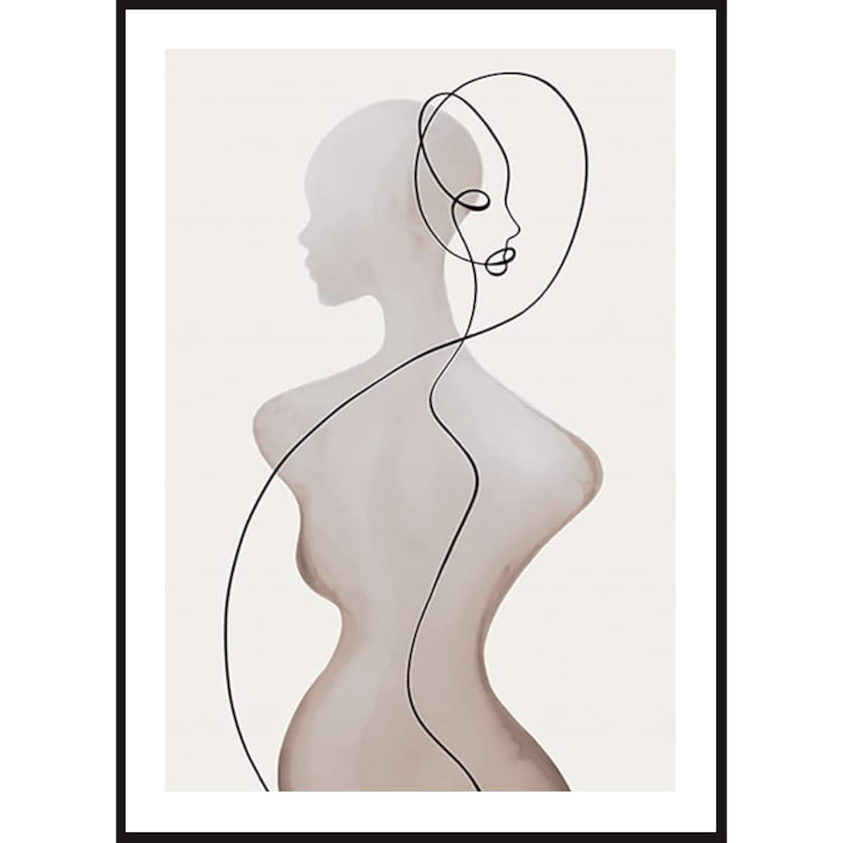 Poster Story, Plakat, Obraz - Kobiece Kształty w Konturach No2, wymiary 50 x 70 cm