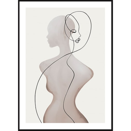 Poster Story, Plakat, Obraz - Kobiece Kształty w Konturach No2, wymiary 50 x 70 cm