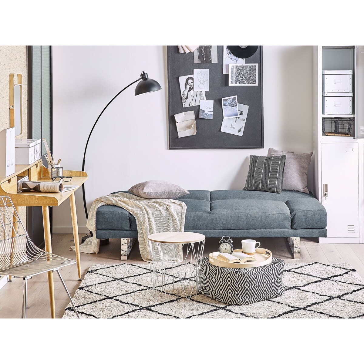 Sofa rozkładana niebieska YORK