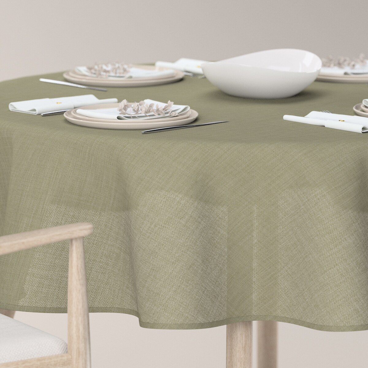 Obrus okrągły 100 x 100 cm zielony