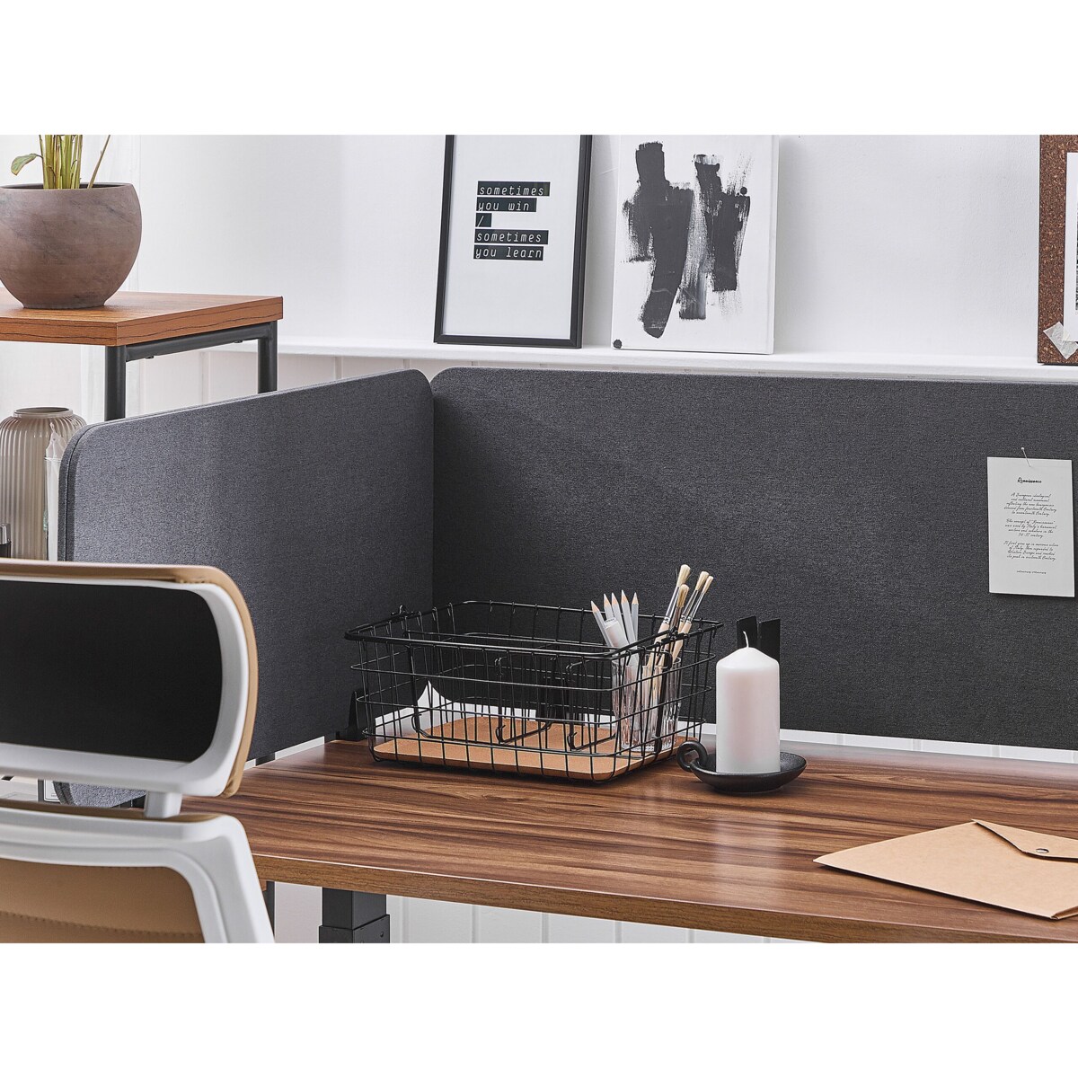 Przegroda biurkowa 160 x 40 cm Różne rozmiary