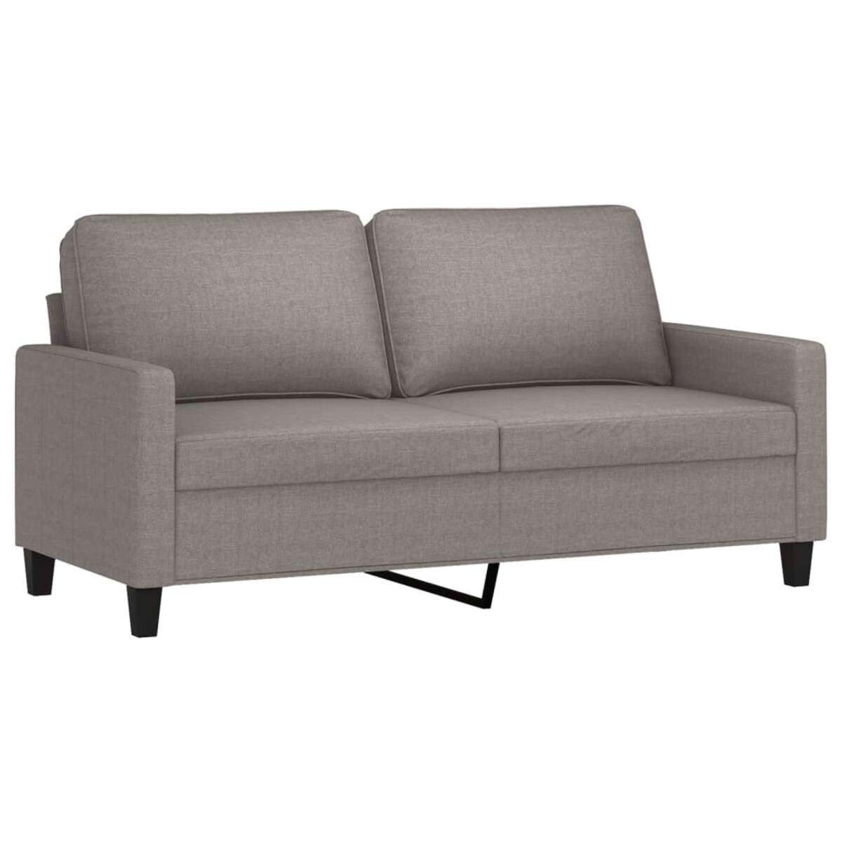 vidaXL Sofa 2-osobowa, kolor taupe, 140 cm, tapicerowana tkaniną