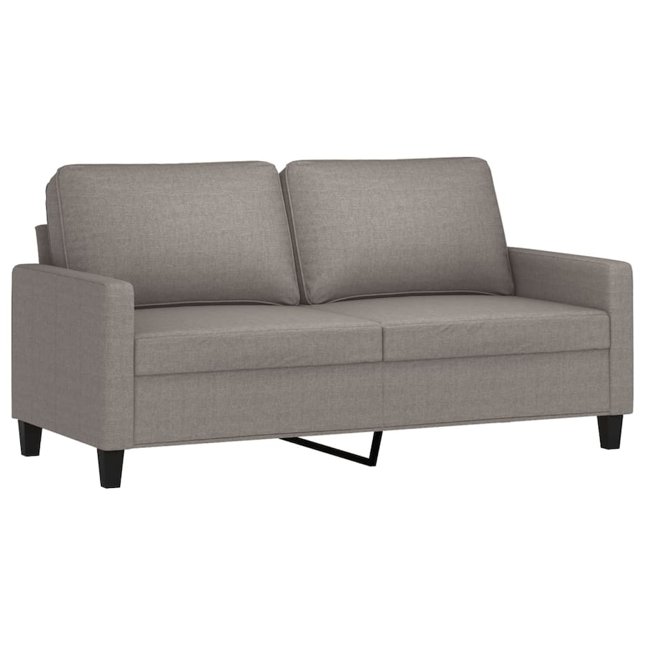 vidaXL Sofa 2-osobowa, kolor taupe, 140 cm, tapicerowana tkaniną