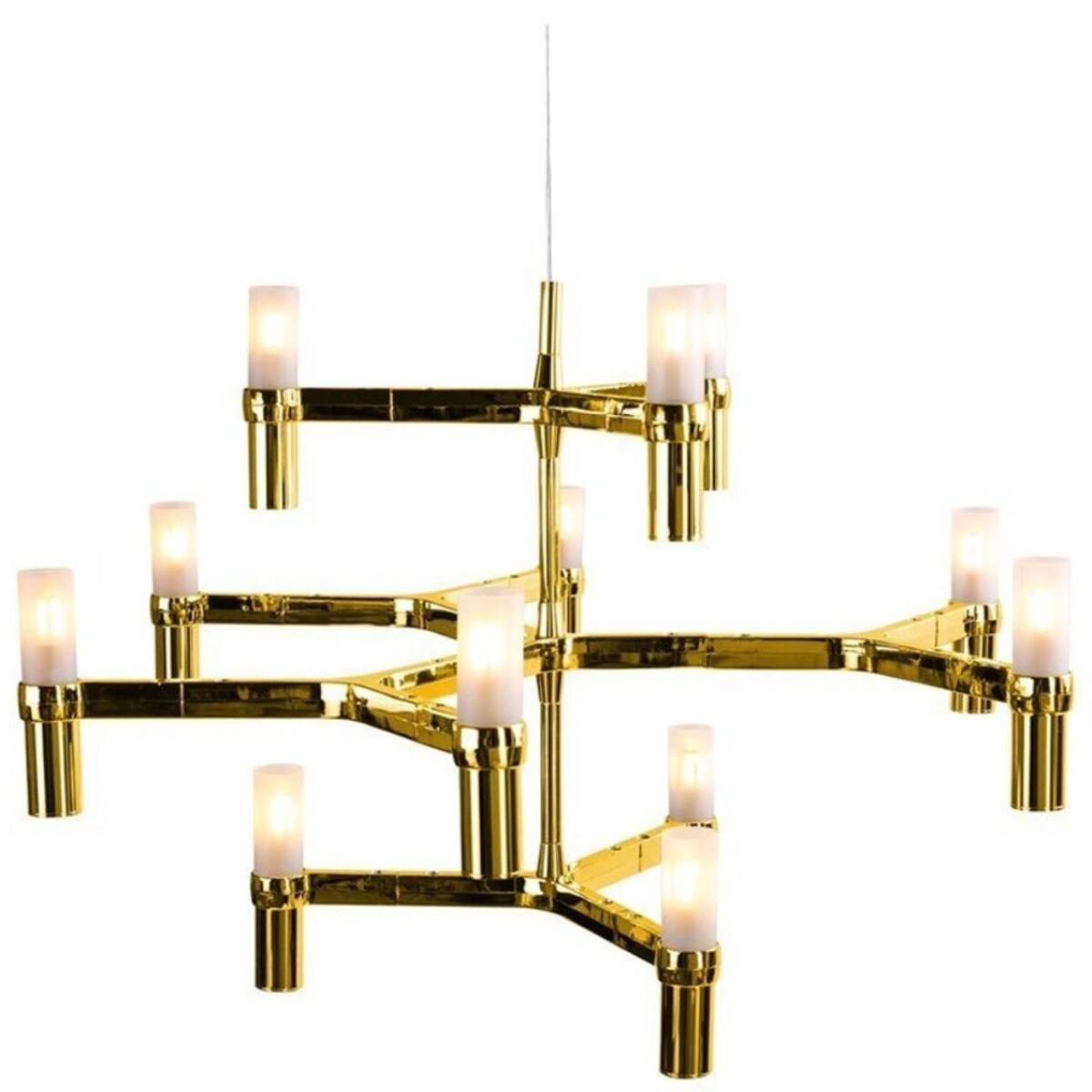 Lampa wisząca świecznik Candles ST-8043-12A GOLD Step designerska złota