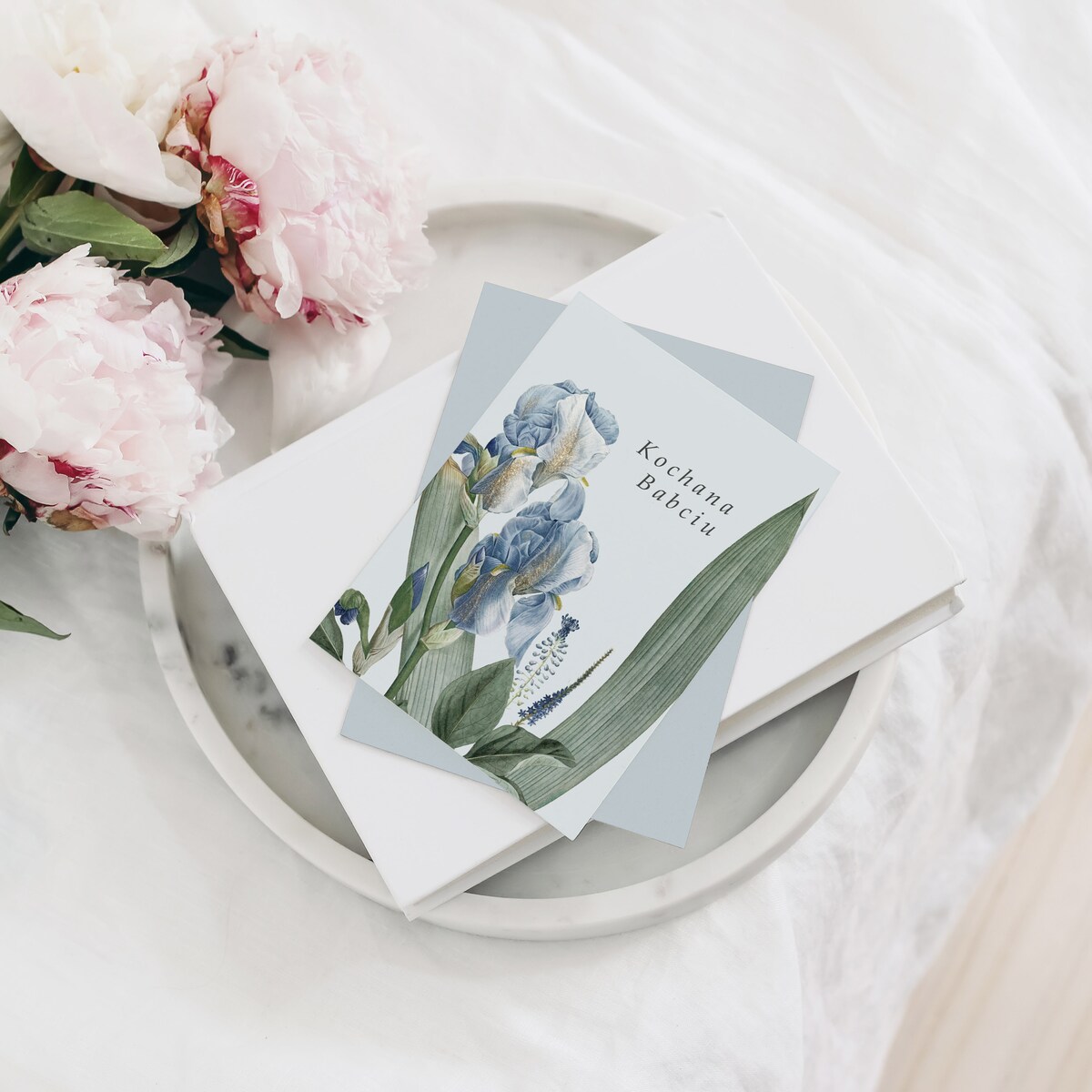 Kartka dla Babci Irysy 12x17cm