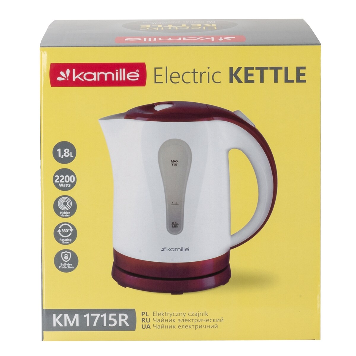 Czajnik elektryczny 1.8L KAMILLE