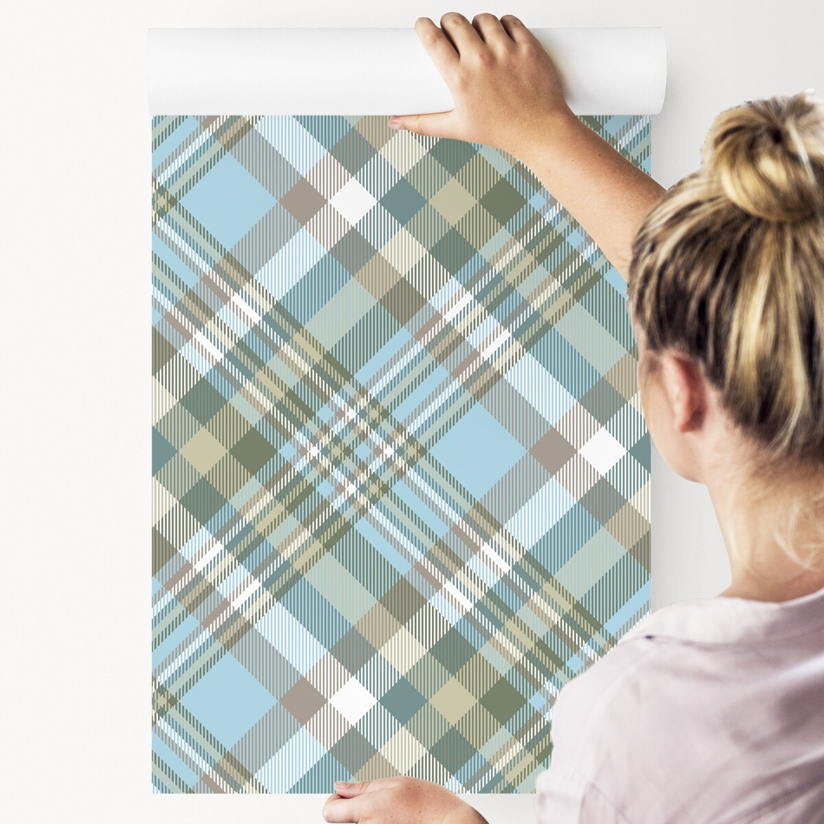 Tapeta Do Biura Kolorowa KRATA Kratka Modny Wzór