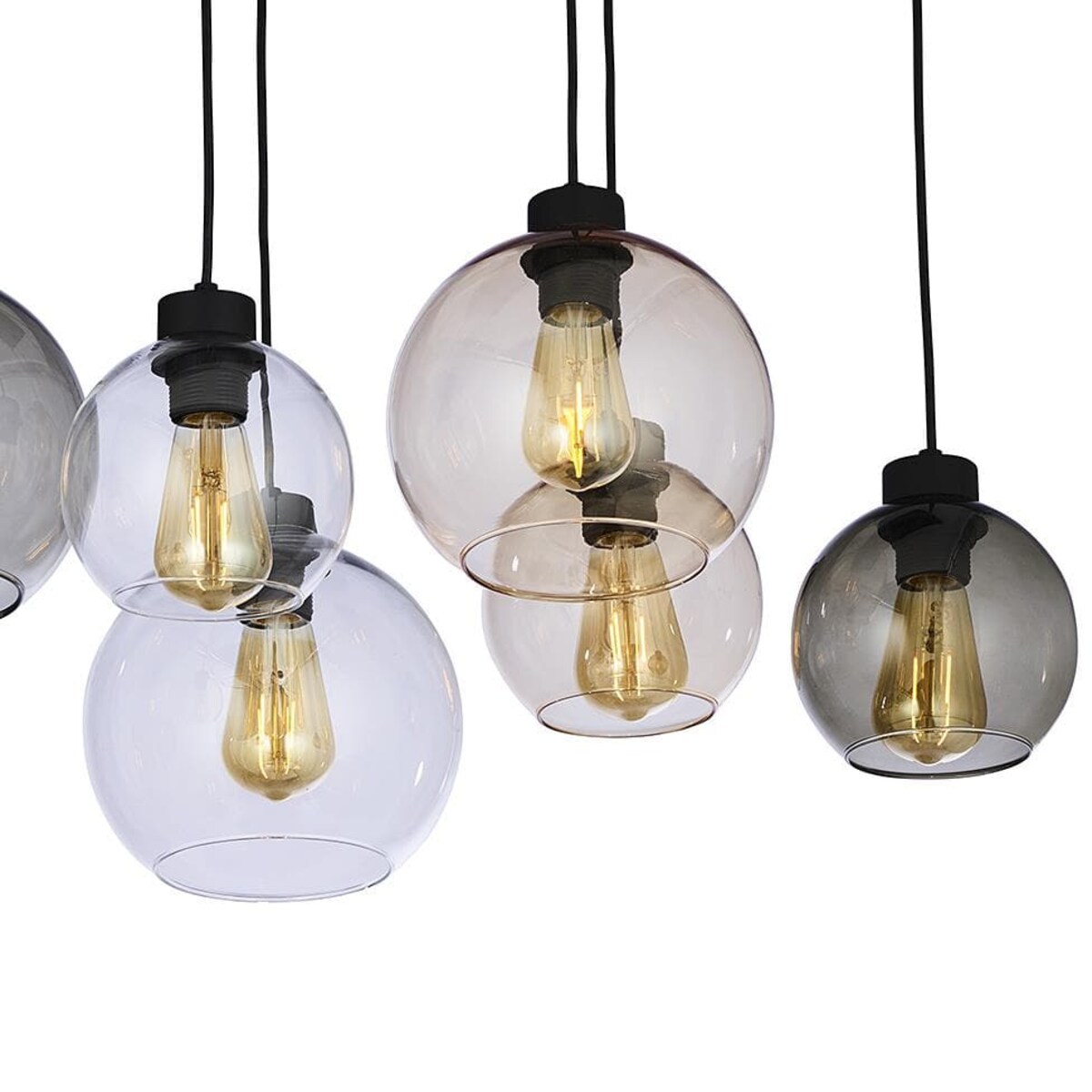 Molekułowa lampa wisząca Cubus 2834 TK Lighting loft wielopunktowa szklana