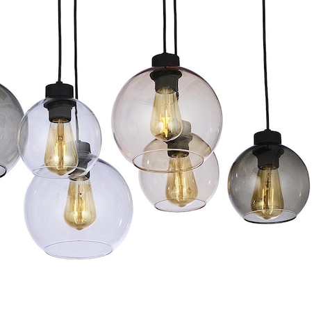 Molekułowa lampa wisząca Cubus 2834 TK Lighting loft wielopunktowa szklana