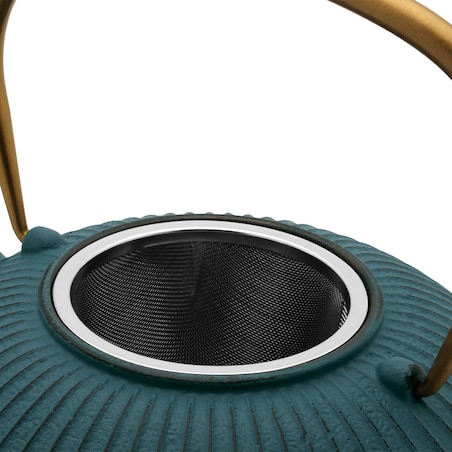 Dzbanek żeliwny Linhai 1.1L niebieski