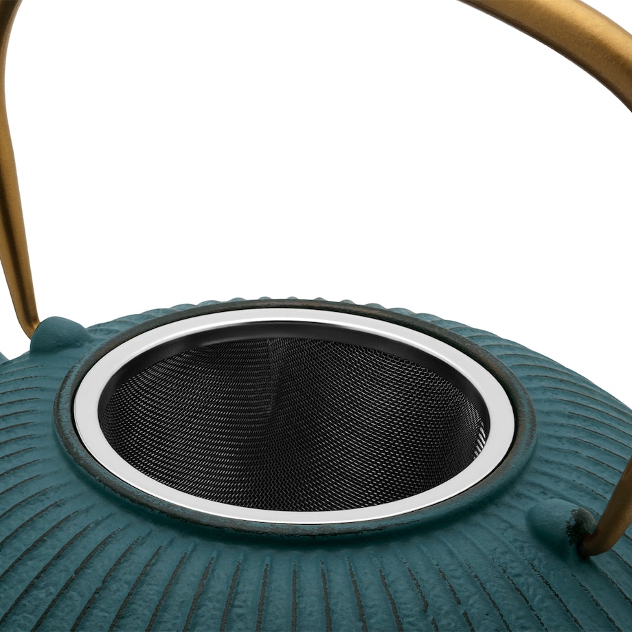 Dzbanek żeliwny Linhai 1.1L niebieski