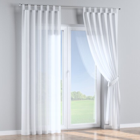 Zasłona na szelkach 1 szt. 130x260 prześwitujący biały
