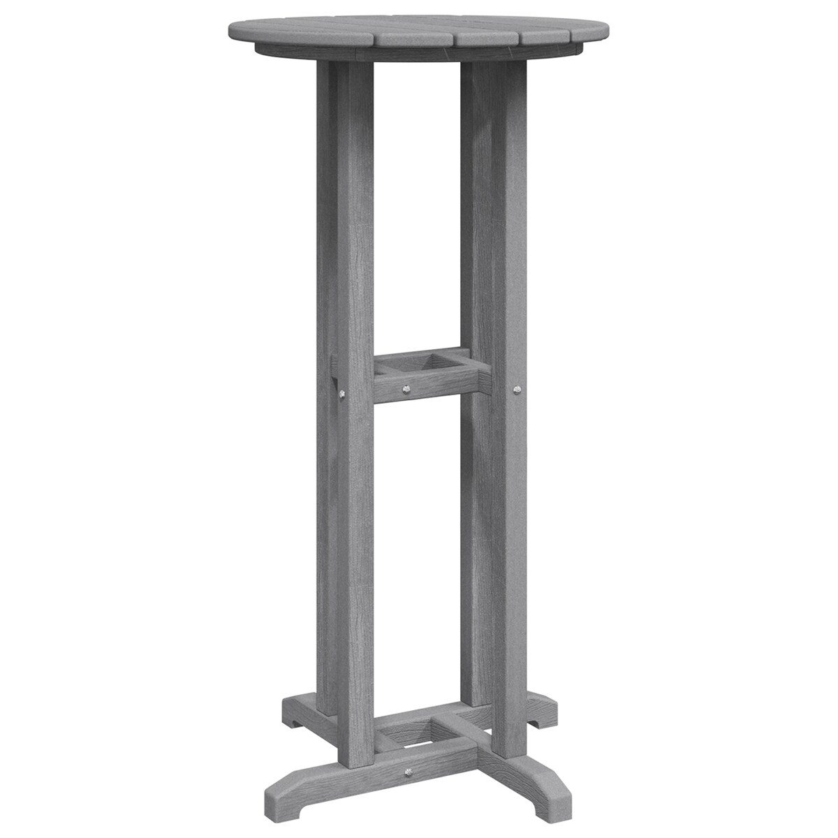 vidaXL Stół Barowy Jasnoszary 55x55x107 cm HDPE