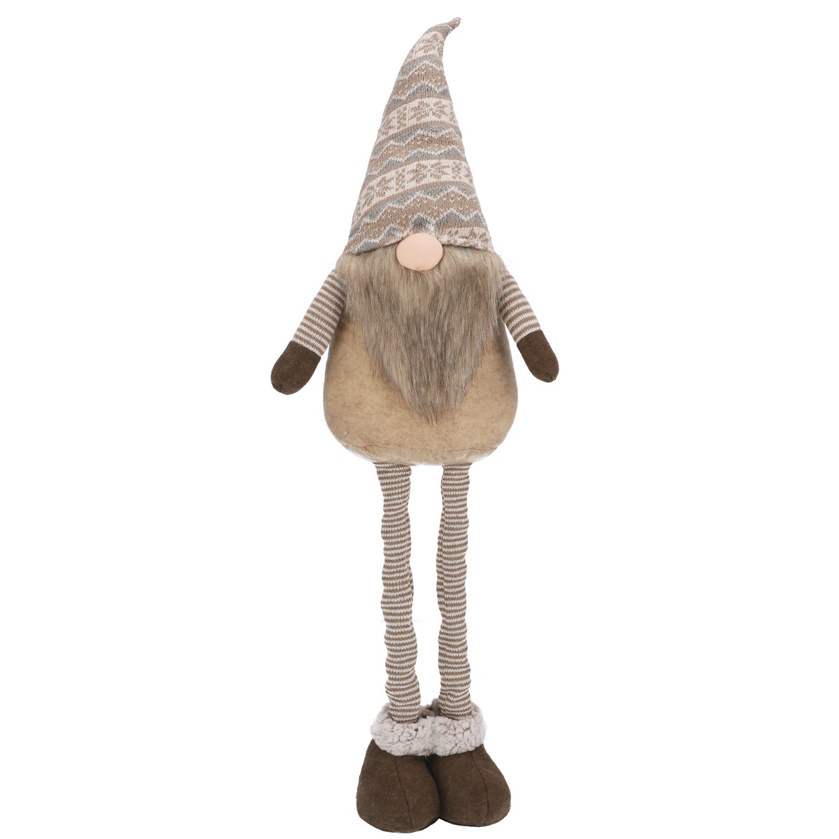 SKRZAT świąteczny KRASNAL gnom Mikołaj DUŻY BEŻOWY