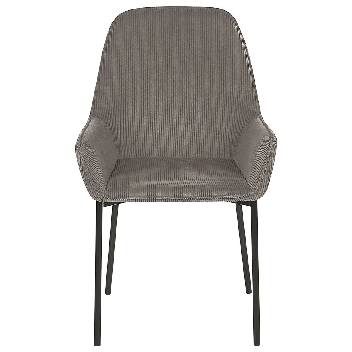 Zestaw 2 krzeseł do jadalni sztruksowy szary LOVERNA