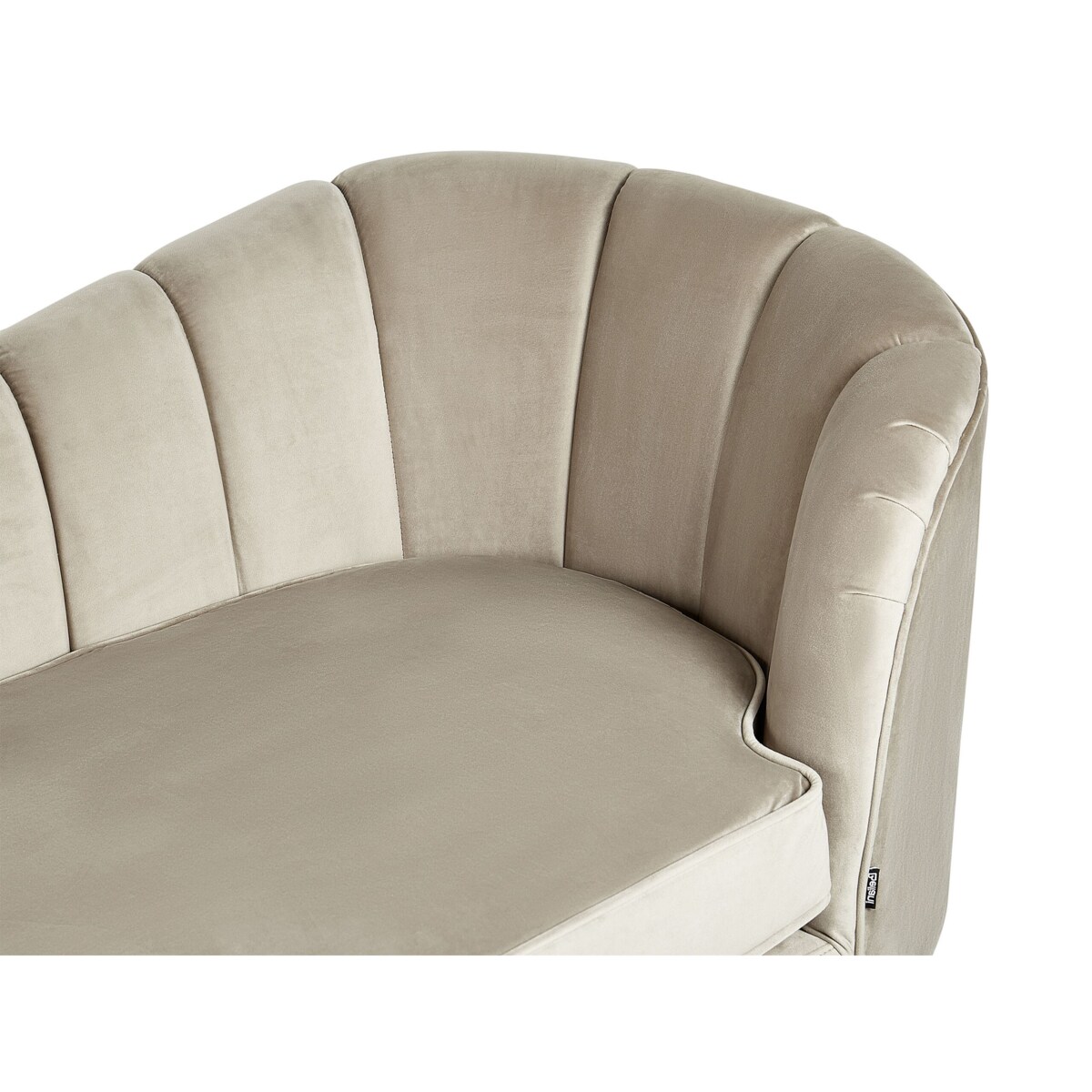 Szezlong welurowy prawostronny beżowy ALLIER