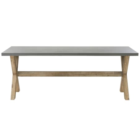 Stół ogrodowy OLBIA 200 cm 100 cm Beton Szary