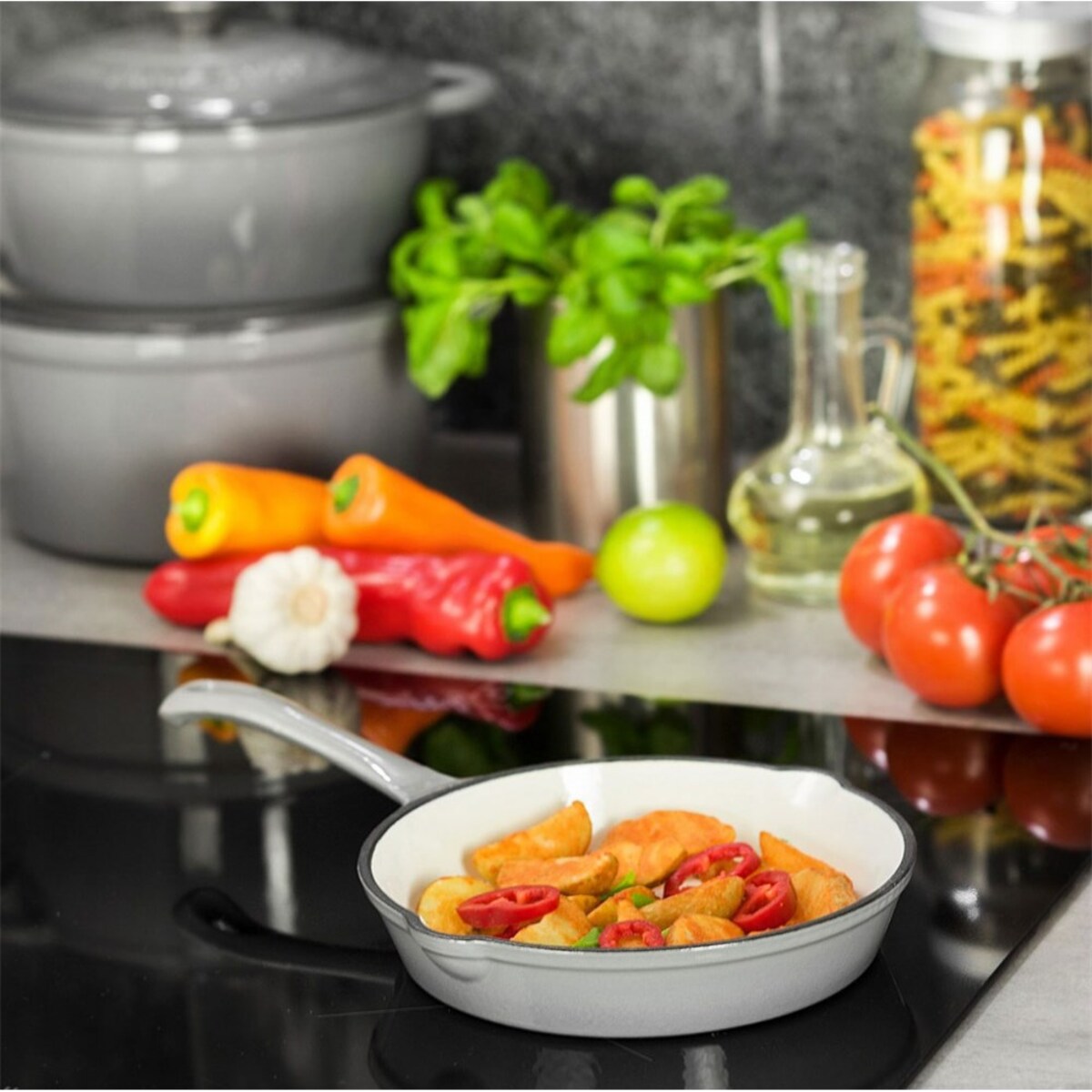 Kinghoff patelnia żeliwna emaliowana 26cm KH1519