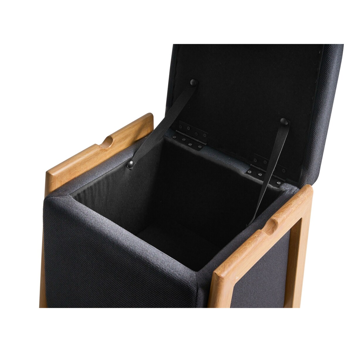 Puf ze schowkiem EDLAND Czarny