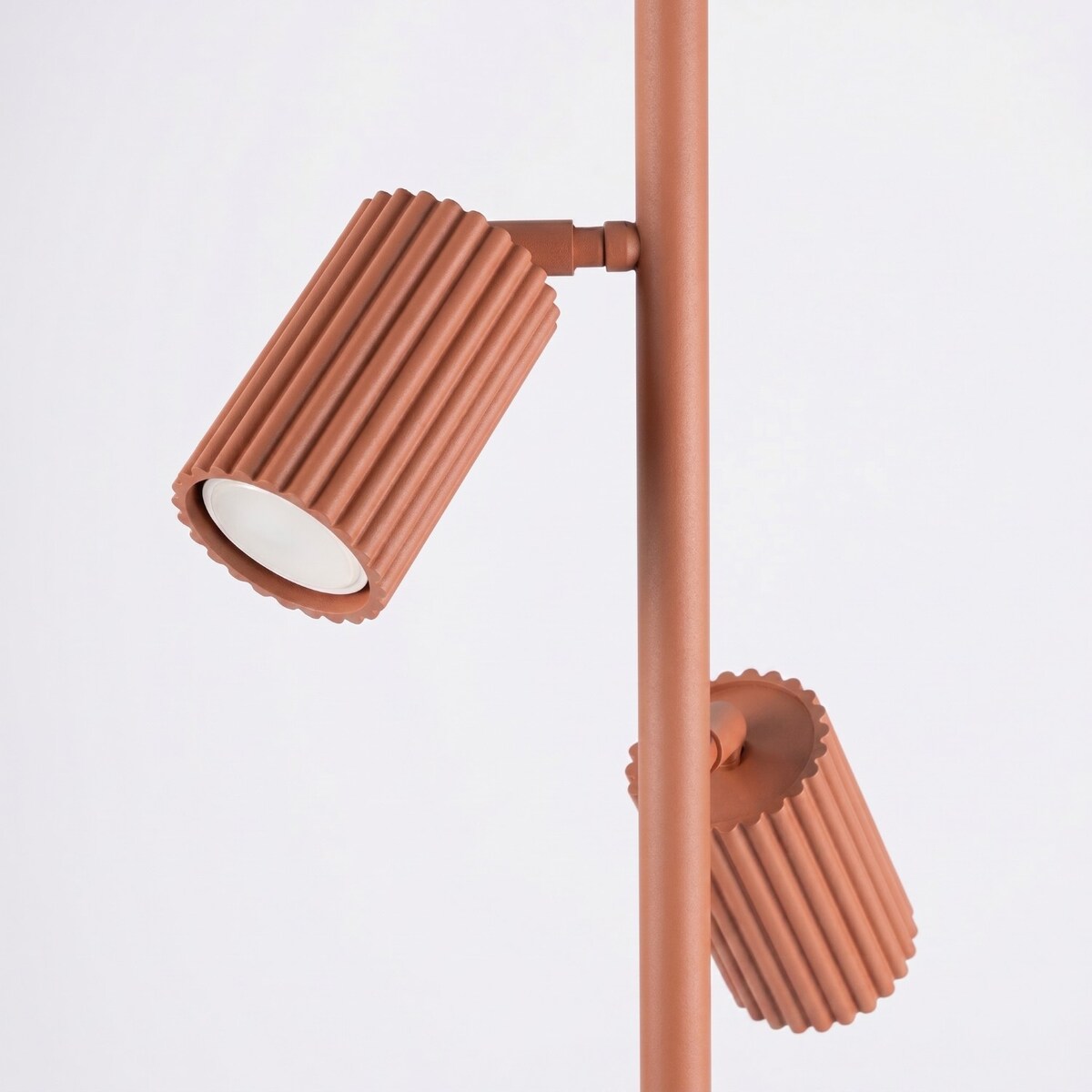 Lampa podłogowa KARBON 3 ochra czerwona