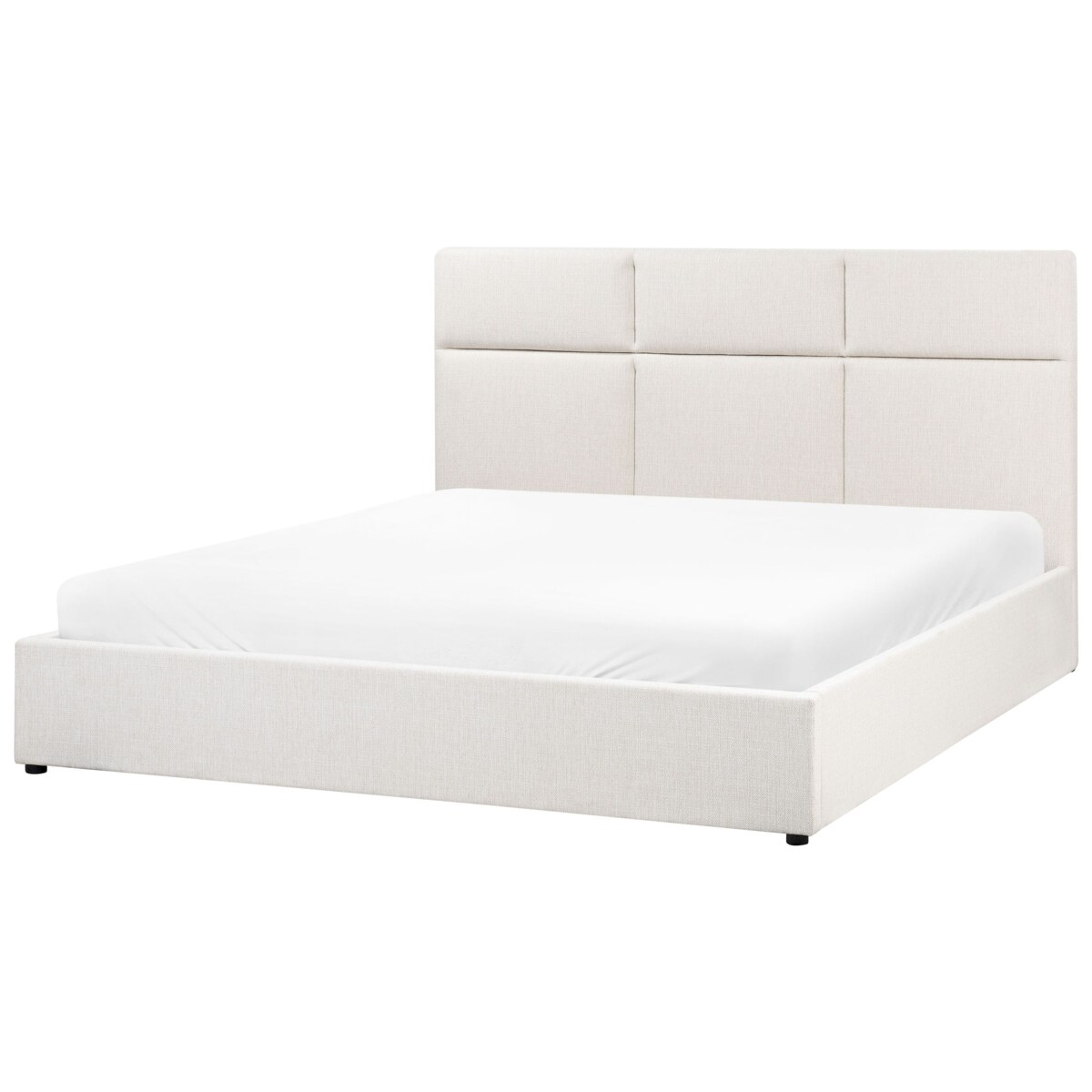 Łóżko z pojemnikiem LAGORD 180 x 200 cm Złamana biel