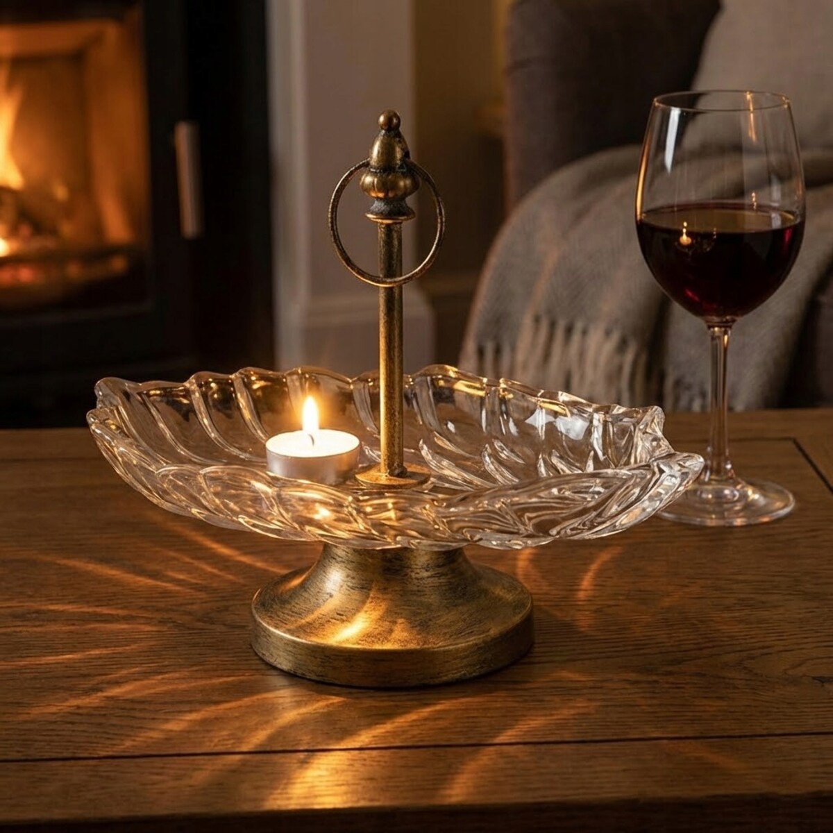 MISA MISKA NA KLUCZE DROBIAZGI PATERA 30cm RETRO ZŁOTA OZDOBA DEKORACJA