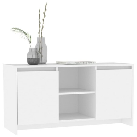 vidaXL Szafka pod TV, biała, 102x37,5x52,5 cm, materiał drewnopochodny