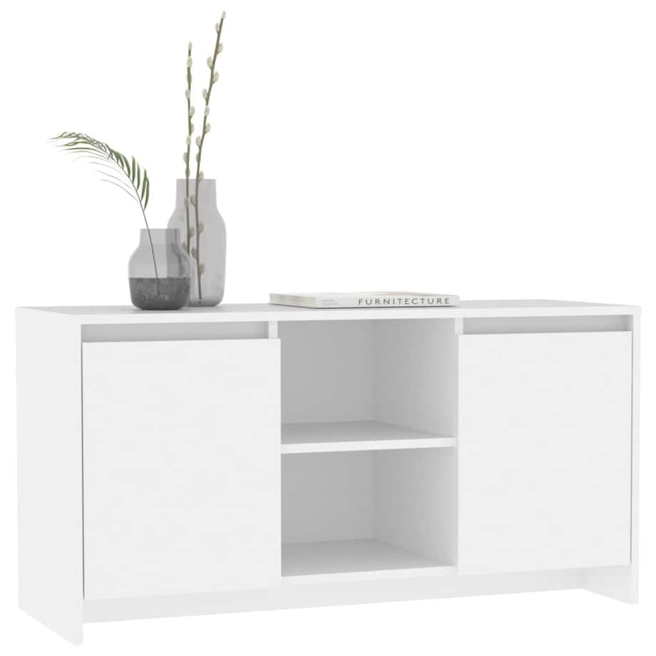 vidaXL Szafka pod TV, biała, 102x37,5x52,5 cm, materiał drewnopochodny