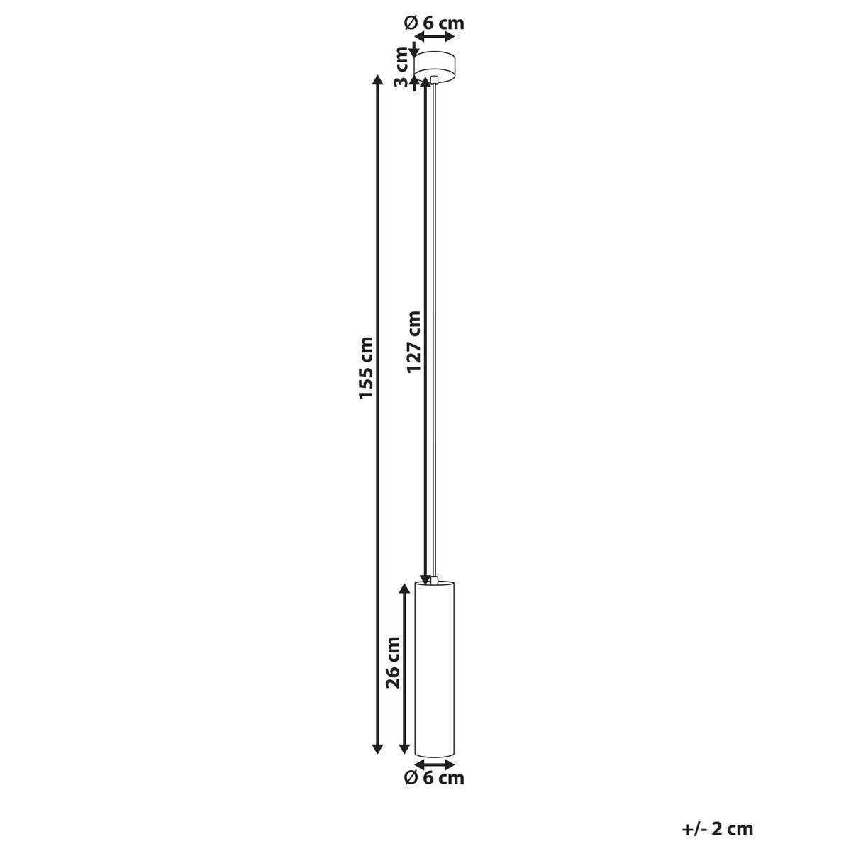 Lampa wisząca LED DEVESA Metal Czarny