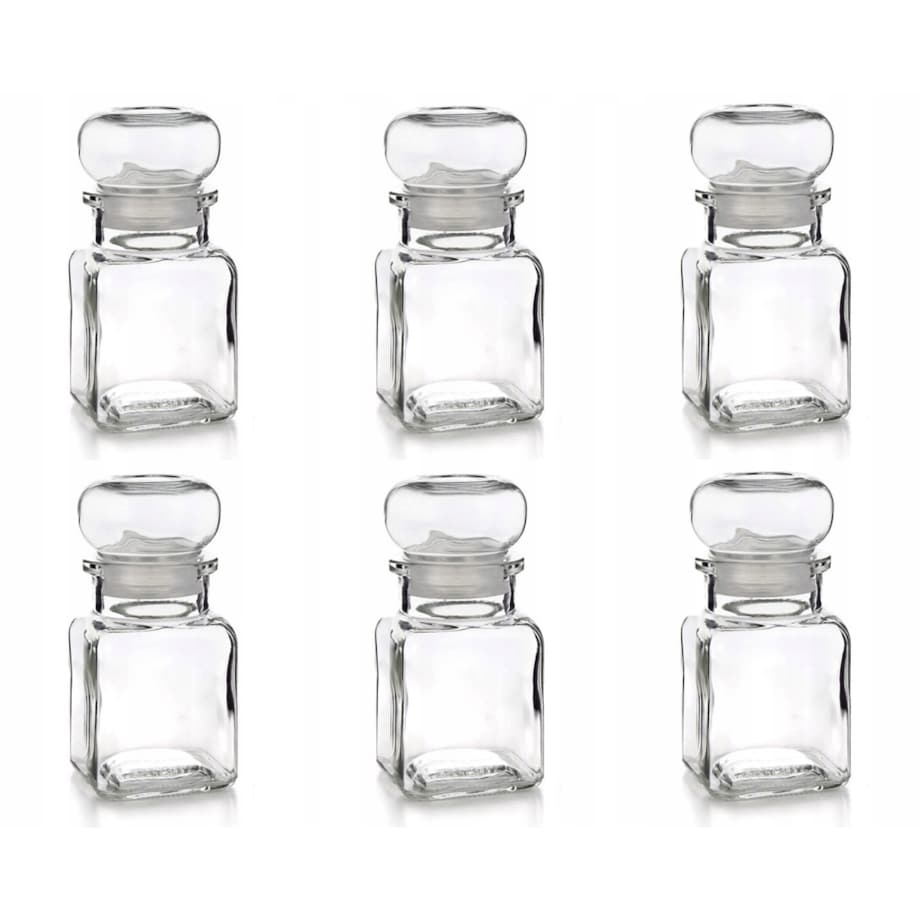 POJEMNIK SŁOICZEK NA PRZYPRAWY herbatę kuchenne 6 x 150 ml mały szklany