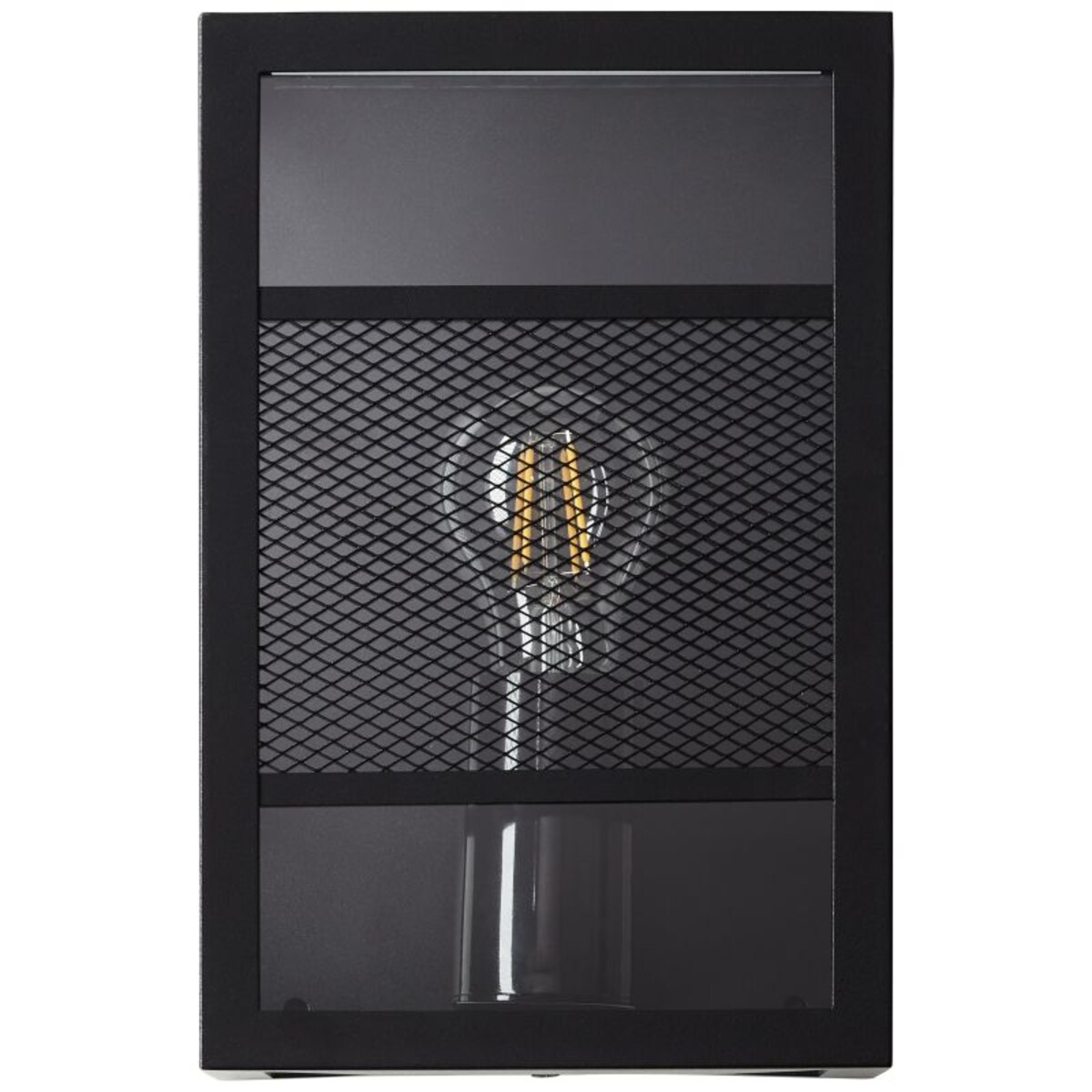 Ścienna lampa zewnętrzna Getta 96409/06 Brilliant klatka IP44 czarna