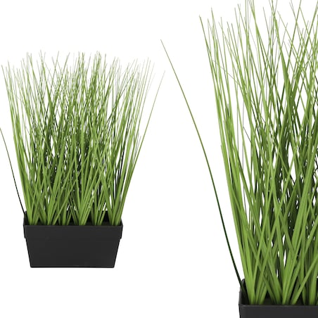 Trawa w doniczce SZTUCZNA 38 cm ZIELONA wazonu KWIATY na BALKON jak ŻYWE