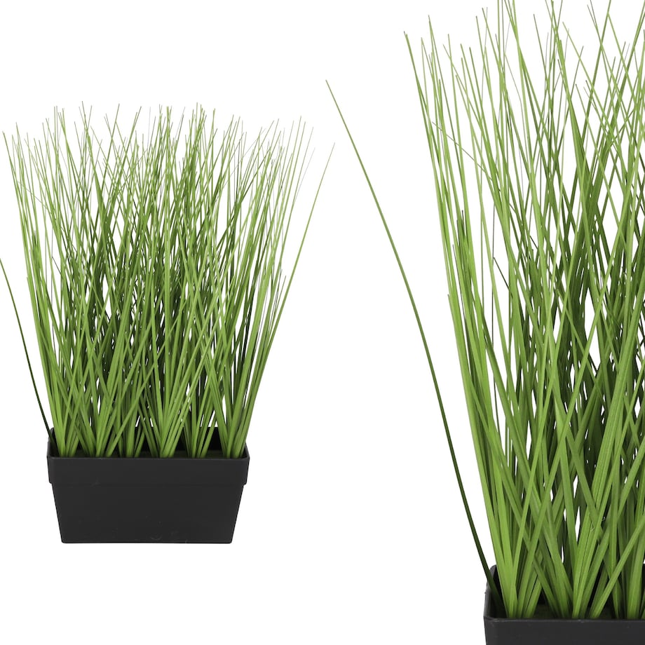 Trawa w doniczce SZTUCZNA 38 cm ZIELONA wazonu KWIATY na BALKON jak ŻYWE