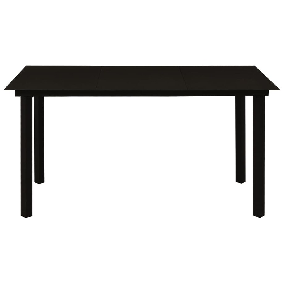 vidaXL 5-cz. zestaw mebli ogrodowych, rattan PVC, czarny