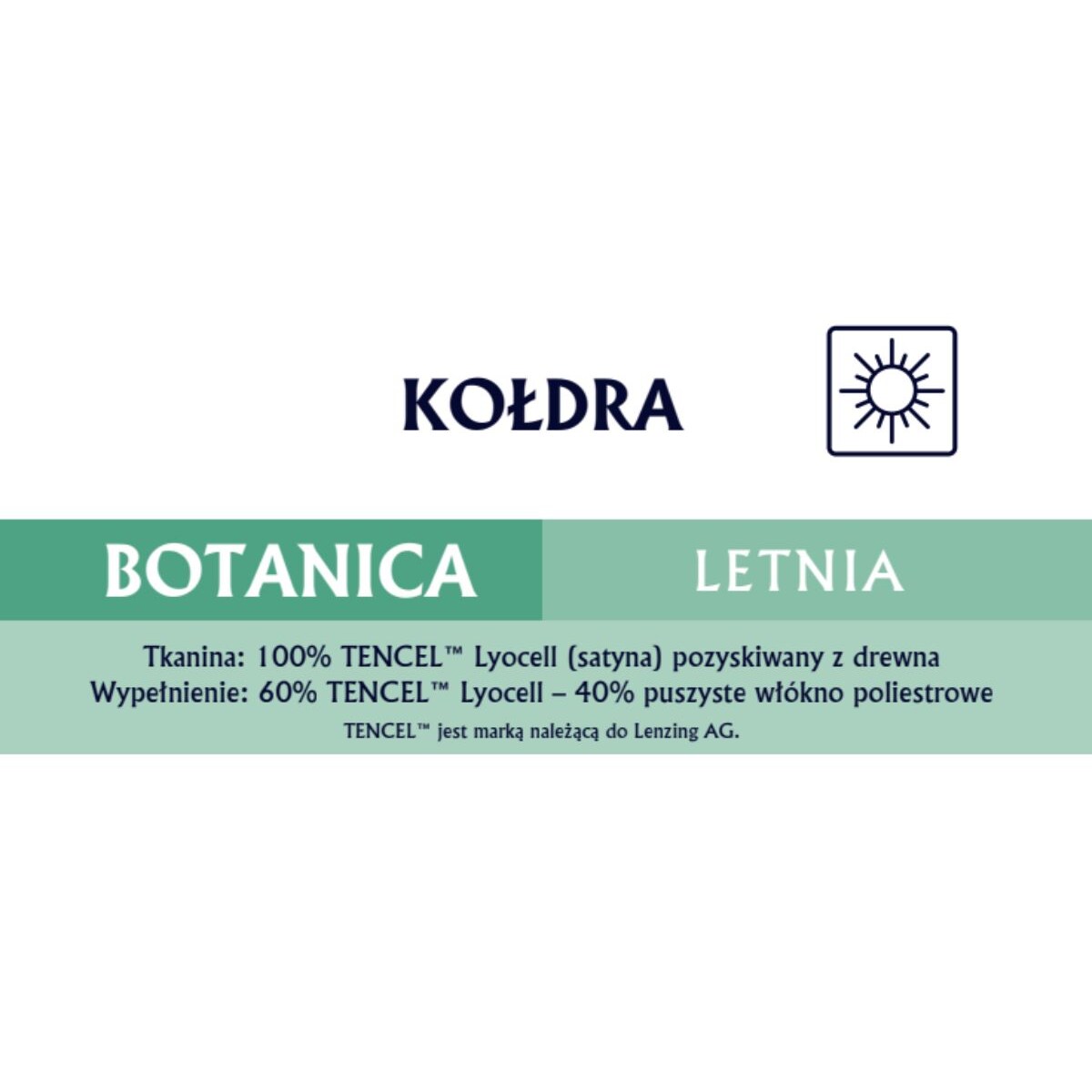 Kołdra letnia 155x200 BOTANICA Senna home naturalna