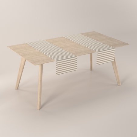 Bieżnik prostokątny 40x130 szaro-białe pasy (1,5cm)