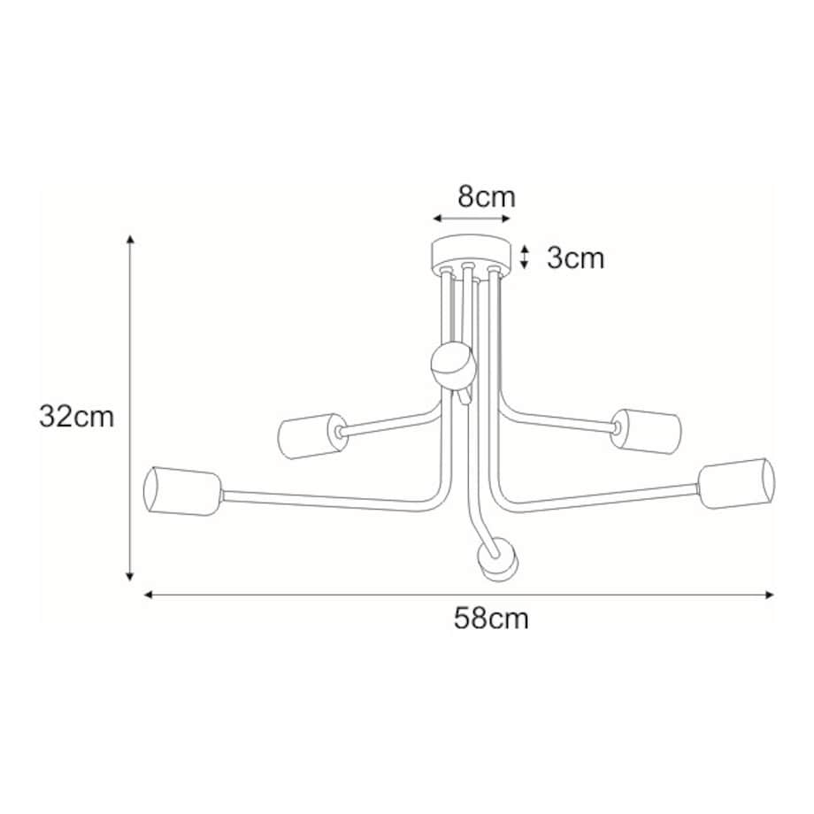 Lampa sufitowa K-3891 z serii SKADI