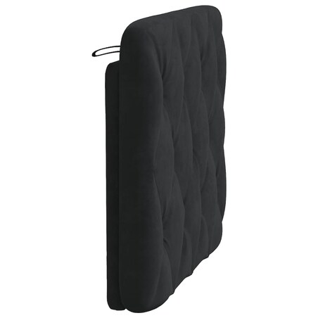 vidaXL Poduszka na wezgłowie, czarna, 90 cm, aksamitna