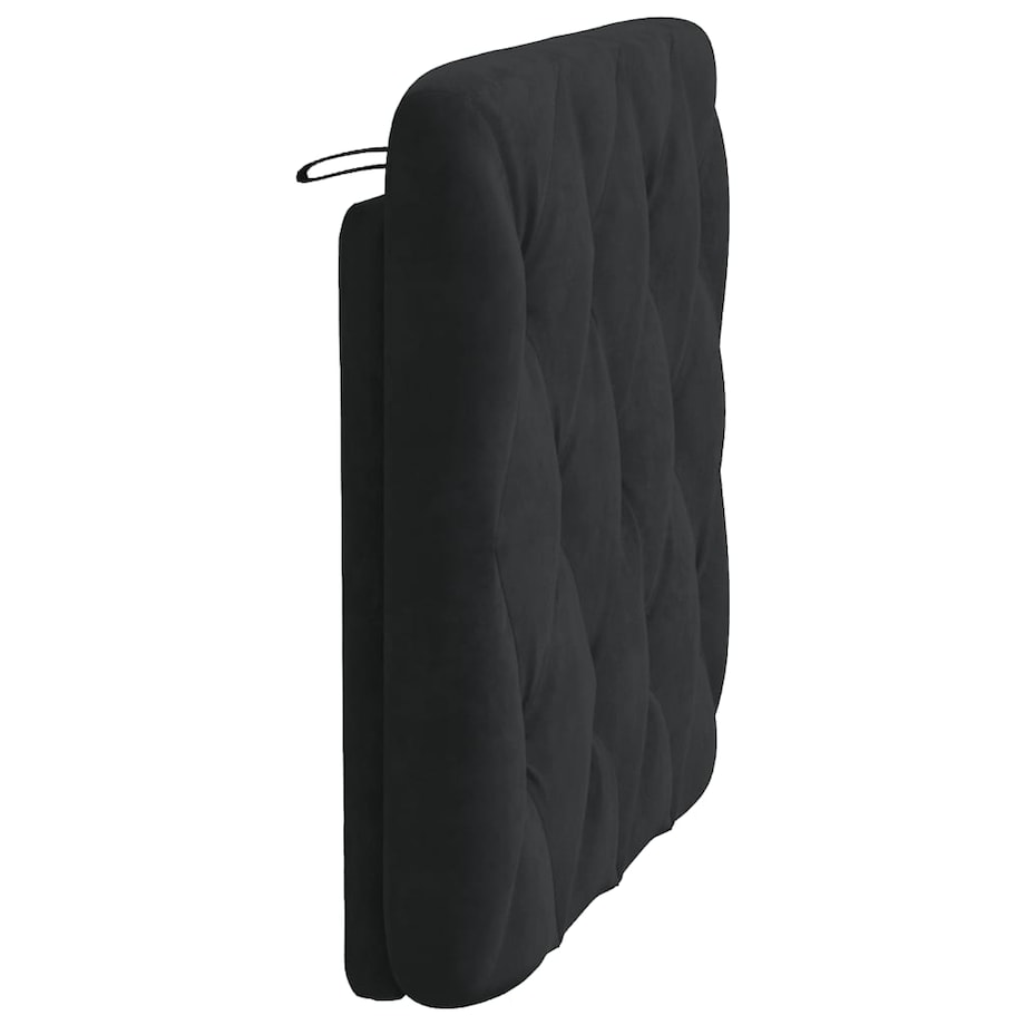 vidaXL Poduszka na wezgłowie, czarna, 90 cm, aksamitna