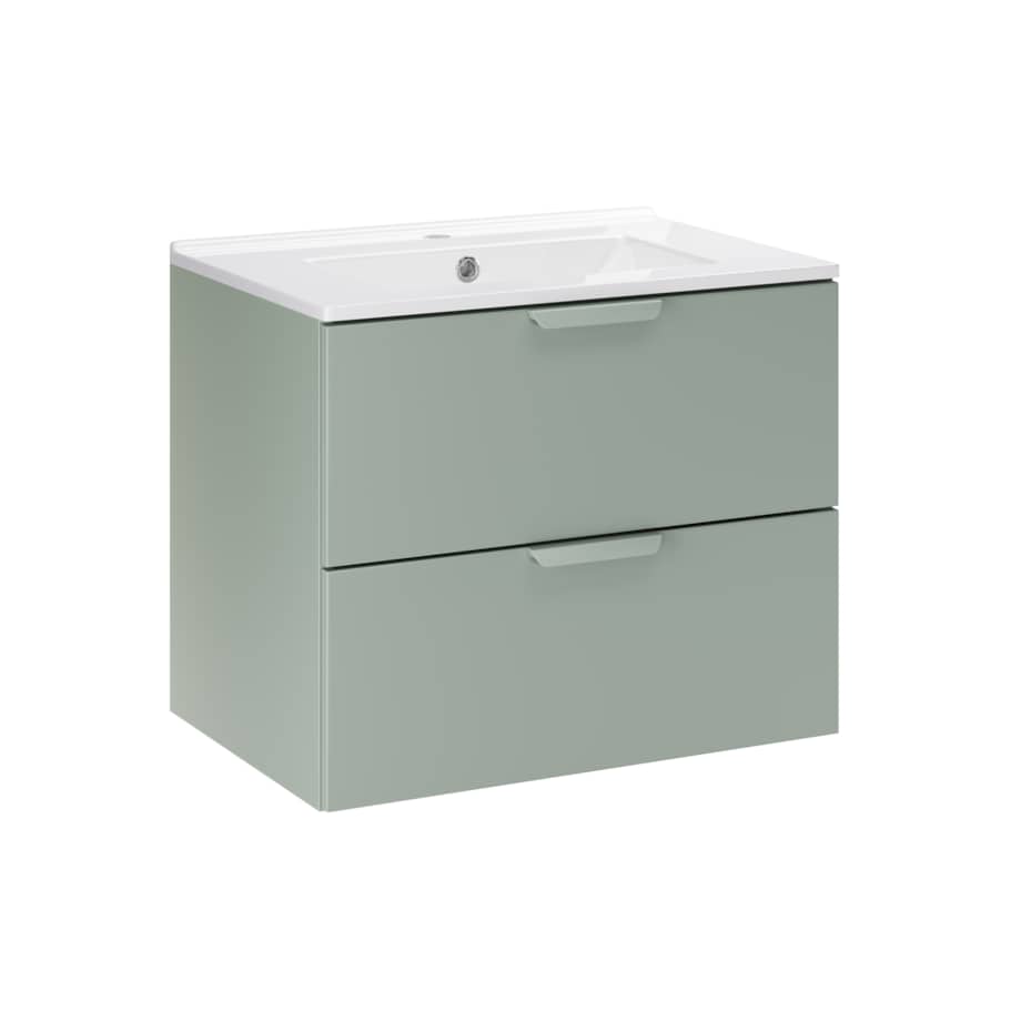 Szafka pod umywalkę Aster GREEN 60 cm z umywalką Lava – matowa zieleń