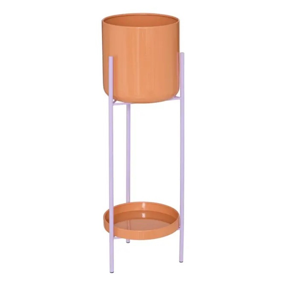 Komplet kwietników metalowych, pomarńczowo-liliowe, Pool