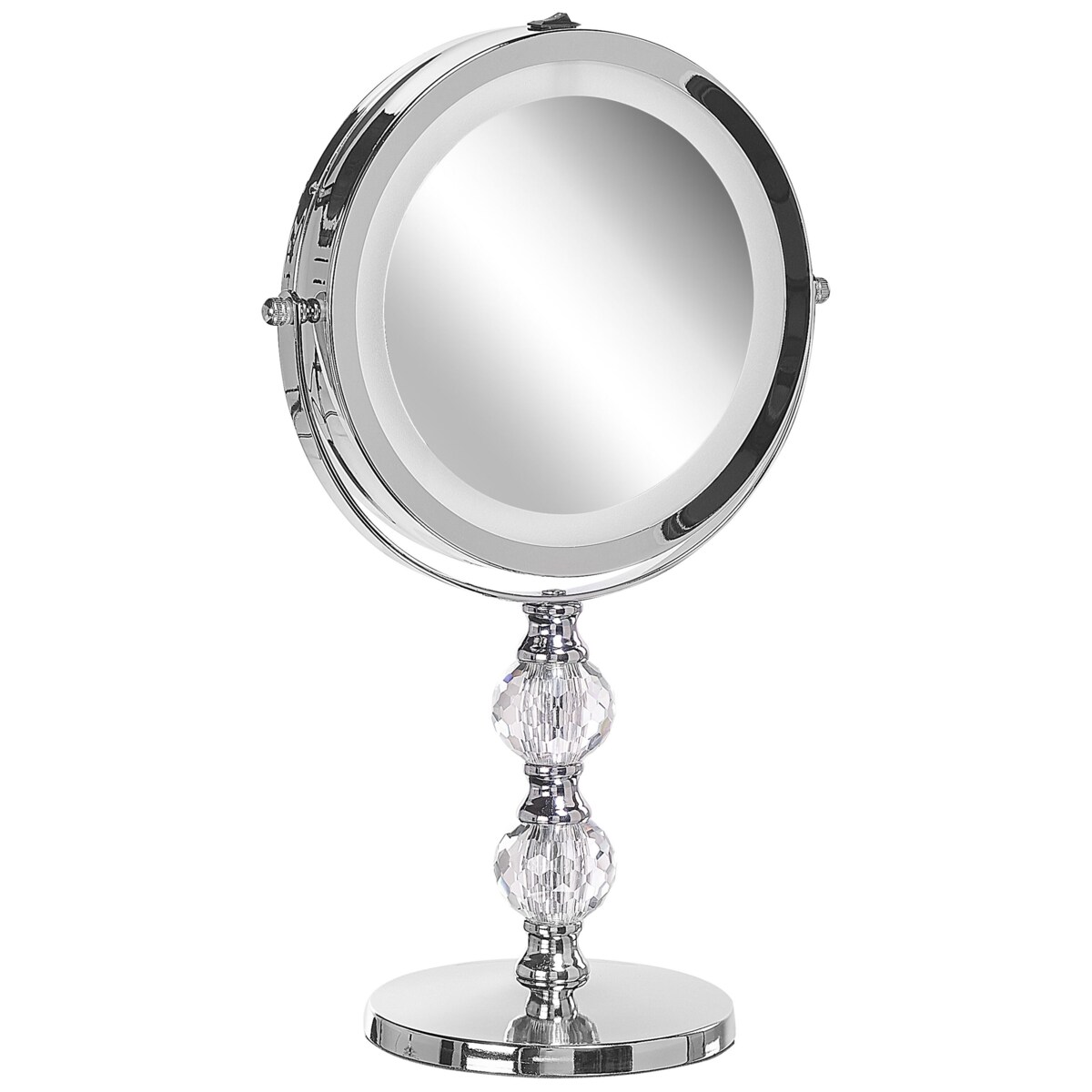 Lusterko kosmetyczne LED ø 18 cm srebrne CLAIRA