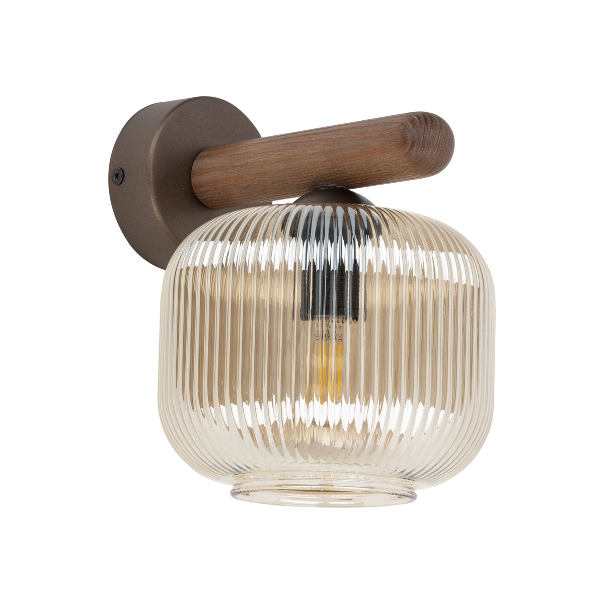 Kinkiet ścienny TK Lighting SALVIA BROWN 11067 brązowy, E14, metal/drewno/szkło, 1-punktowy