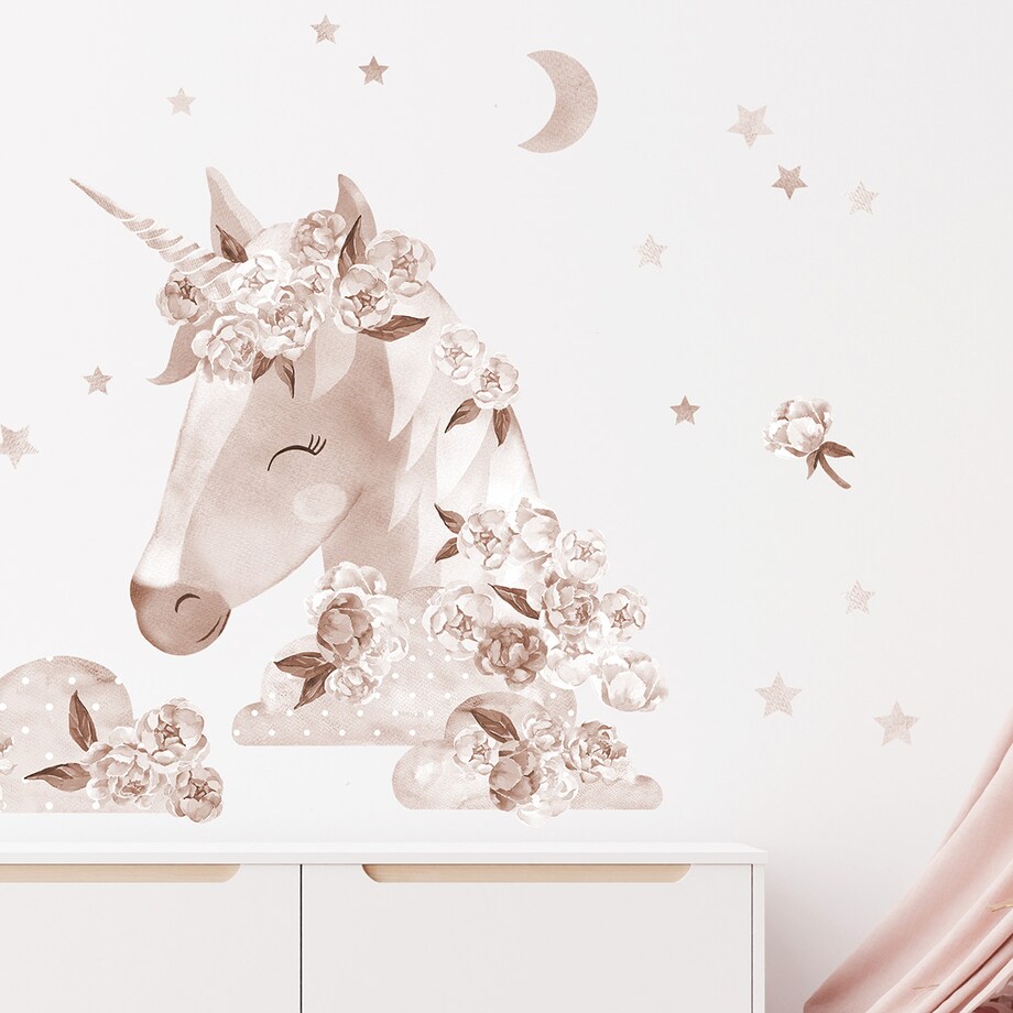 Naklejka na ścianę Jednorożec boho